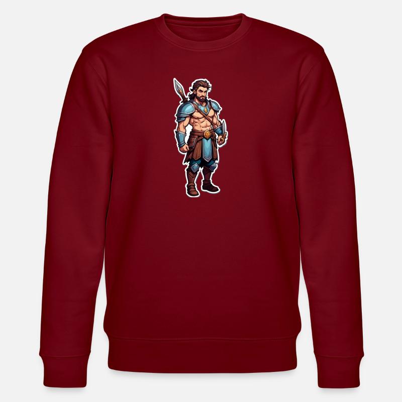 Griechischer Krieger - Stanley/Stella Unisex Bio-Sweatshirt CHANGER  - Burgunderrot