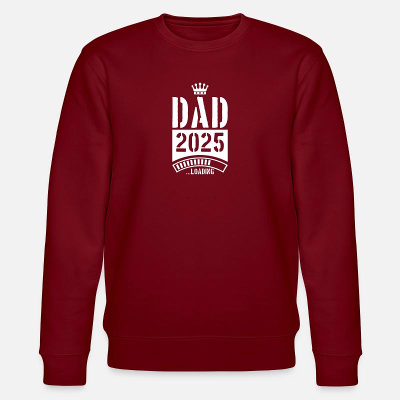 Dad 2025 Loading Papa - Stanley/Stella CHANGER Unisex Organic Sweatshirt - burgundy