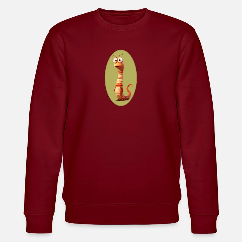 Wurm - Stanley/Stella Unisex Bio-Sweatshirt CHANGER  - Burgunderrot