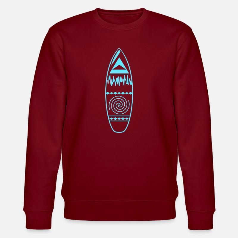 surfboard_design_1 - Stanley/Stella CHANGER Unisex Organic Sweatshirt - burgundy