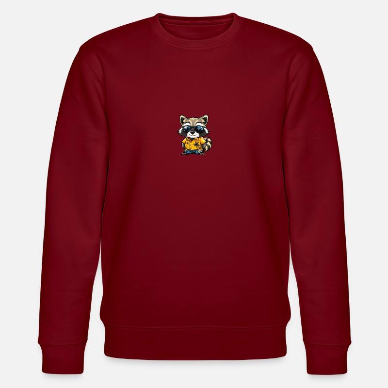 Waschbär Cool Sommer - Stanley/Stella Unisex Bio-Sweatshirt CHANGER  - Burgunderrot