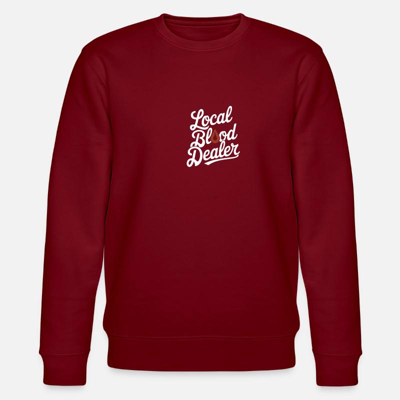 Blut- Und Plasmaspende - Stanley/Stella Unisex Bio-Sweatshirt CHANGER  - Burgunderrot