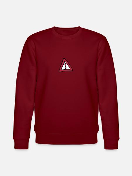 signalisation danger panneau triangle 50 - Sweat bio CHANGER Stanley/Stella Unisexe - bordeaux