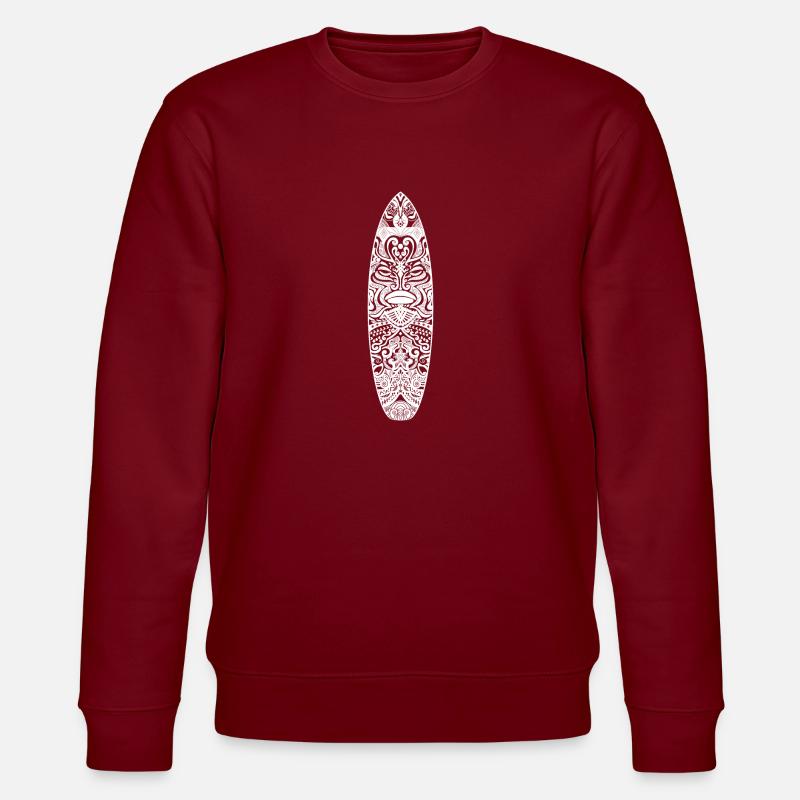 Maori Surf (version blanche) - Sweat bio CHANGER Stanley/Stella Unisexe - bordeaux