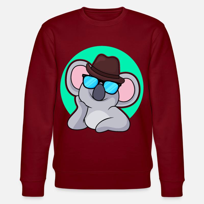 Lustiger Koala Bär - Stanley/Stella Unisex Bio-Sweatshirt CHANGER  - Burgunderrot