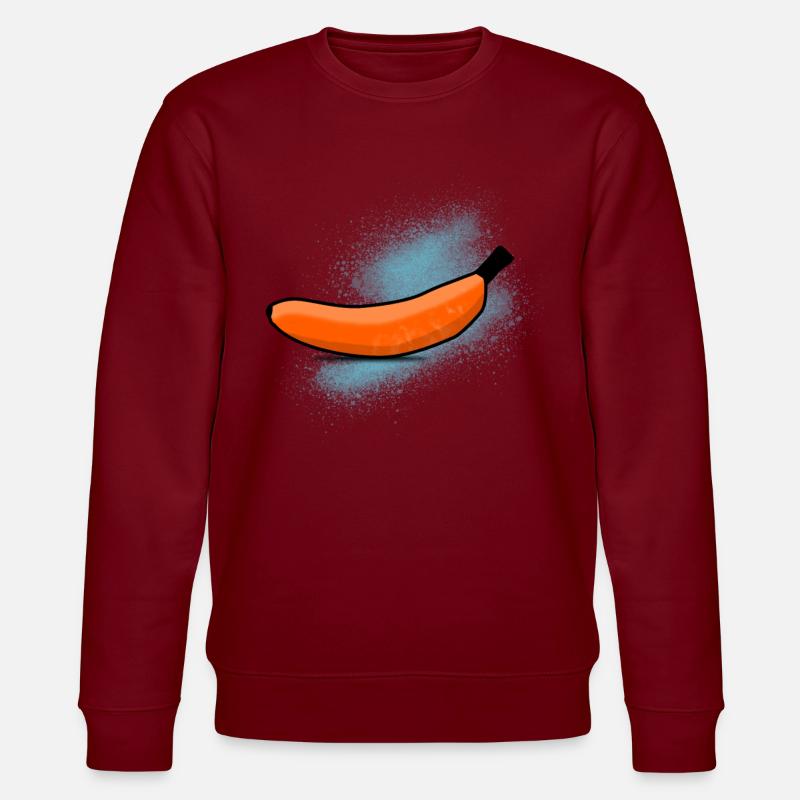 Orangene Banane - Stanley/Stella Unisex Bio-Sweatshirt CHANGER  - Burgunderrot