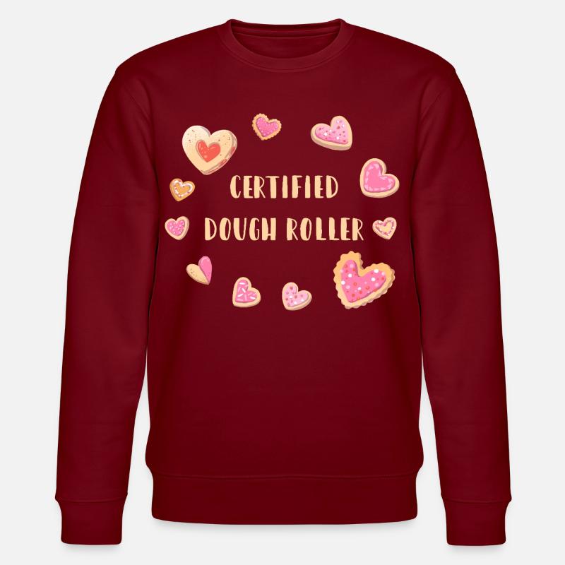 Certified Dough Roller - Cookies - Stanley/Stella Unisex Bio-Sweatshirt CHANGER  - Burgunderrot