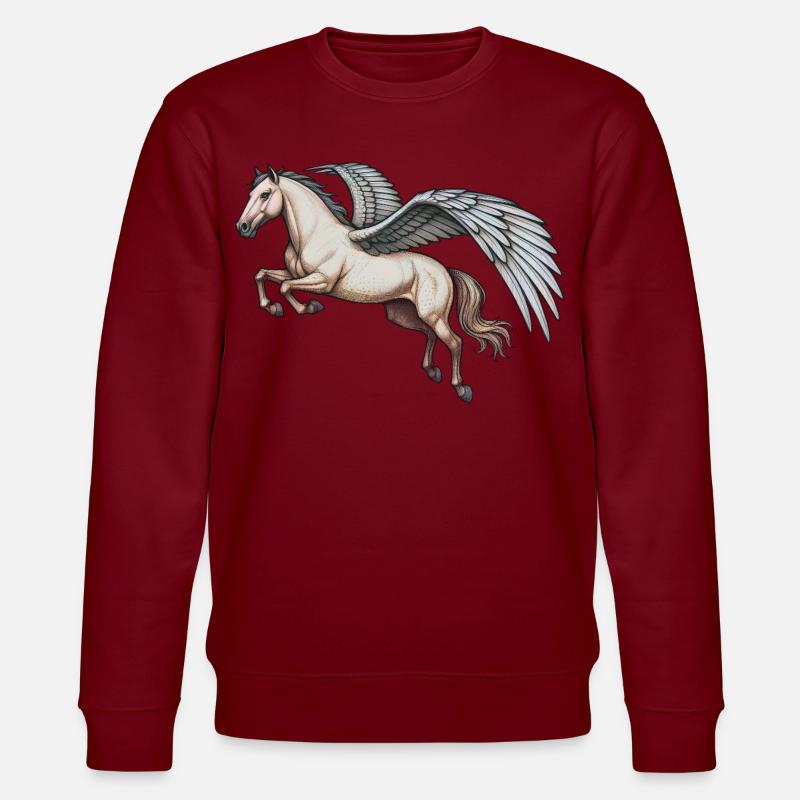 PEGASUS - dyr - Stanley/Stella CHANGER økologisk unisex-sweatshirt - burgunderrød