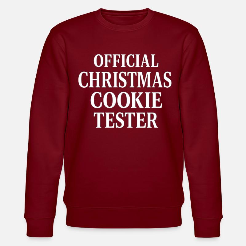 Official Christmas Cookie Tester - Stanley/Stella Unisex Bio-Sweatshirt CHANGER  - Burgunderrot