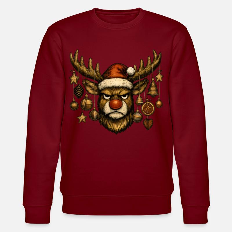 Hirsch Rudolph Joyeux Noël - Sweat bio CHANGER Stanley/Stella Unisexe - bordeaux