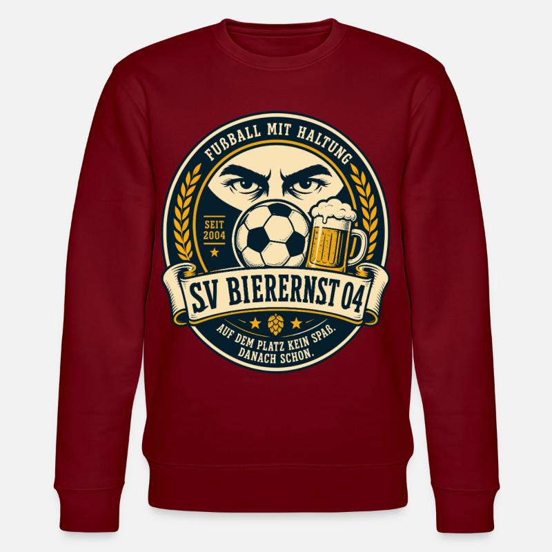SV Bierernst 04 - Stanley/Stella Unisex Bio-Sweatshirt CHANGER  - Burgunderrot
