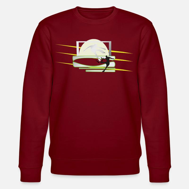 Kicker Ball Graphics - Stanley/Stella CHANGER Unisex Organic Sweatshirt - burgundy