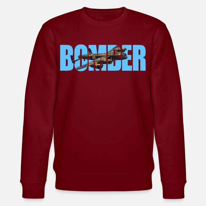 Bomber Avro Lancaster - Stanley/Stella Unisex Bio-Sweatshirt CHANGER  - Burgunderrot