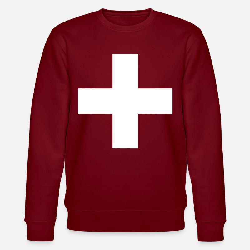 Drapeau suisse Suisse Croix - Sweat bio CHANGER Stanley/Stella Unisexe - bordeaux