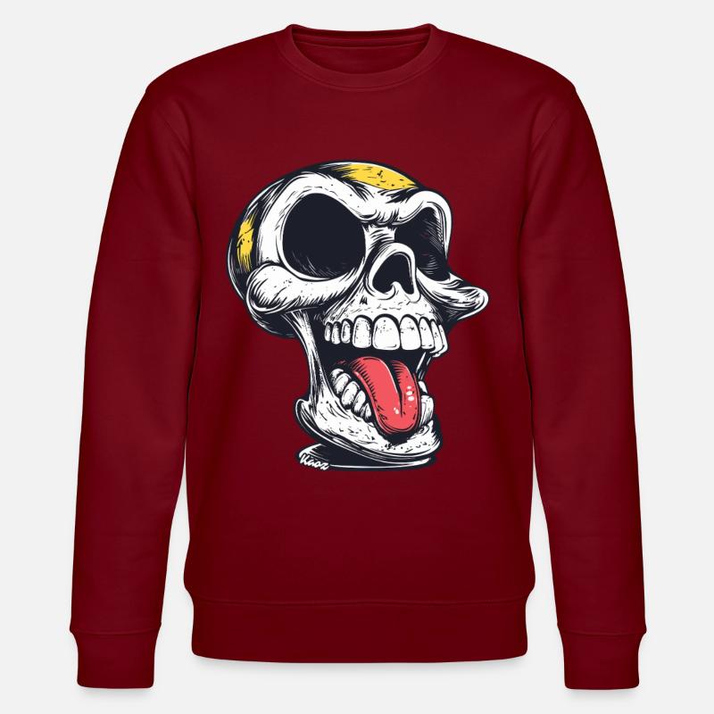 Crâne avec langue – crâne effronté - Sweat bio CHANGER Stanley/Stella Unisexe - bordeaux