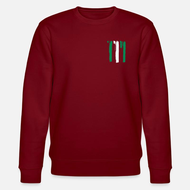 Nigeria Flagge - Stanley/Stella Unisex Bio-Sweatshirt CHANGER  - Burgunderrot