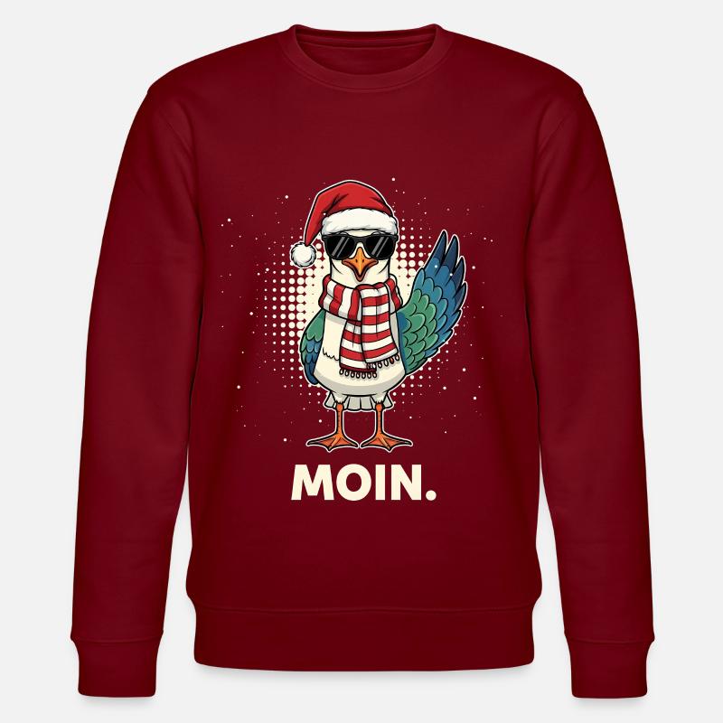 Möwe Weihnachtsmann - Stanley/Stella Unisex Bio-Sweatshirt CHANGER - Burgunderrot