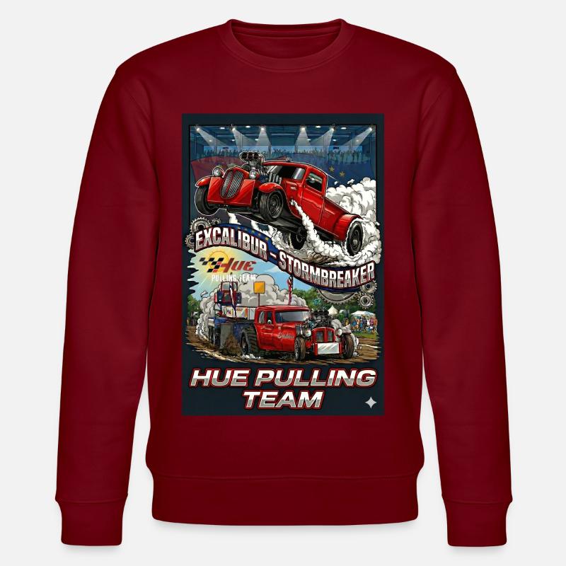 Tshirt_Hue_Pulling_Team - Stanley/Stella Unisex Bio-Sweatshirt CHANGER  - Burgunderrot