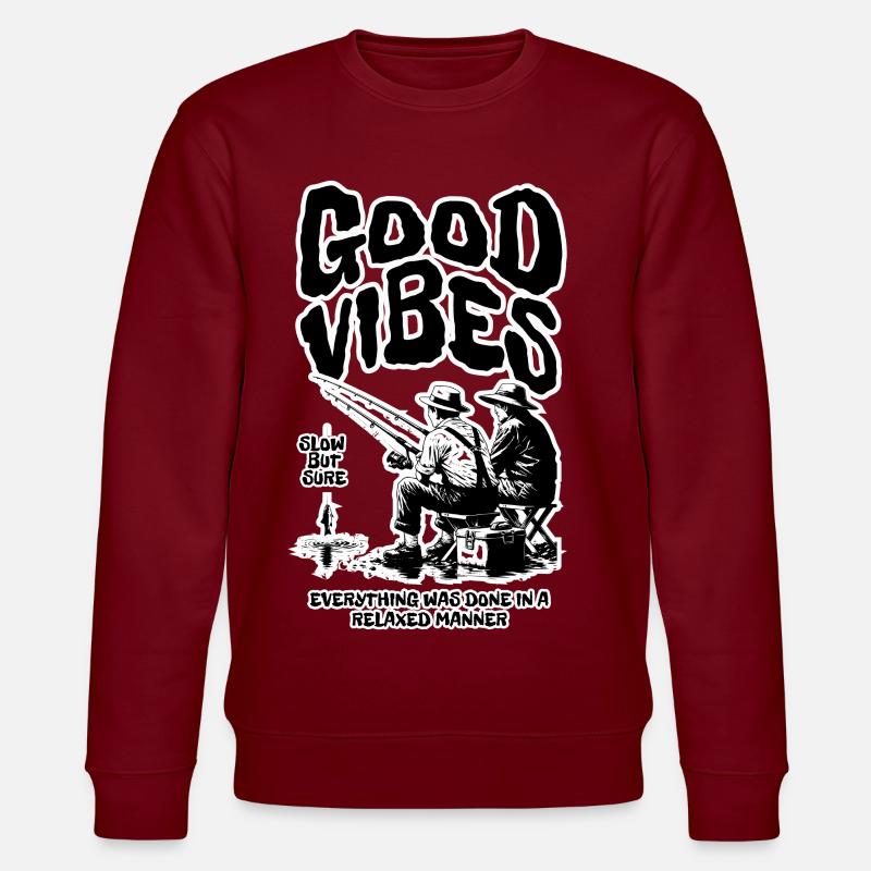 Pêche : Ondes positives - Sweat bio CHANGER Stanley/Stella Unisexe - bordeaux
