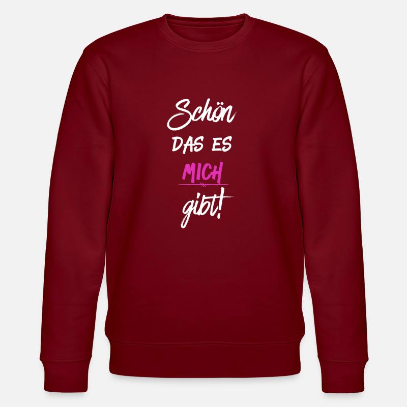 Schön-das-es-mich-gibt - Stanley/Stella Unisex Bio-Sweatshirt CHANGER  - Burgunderrot