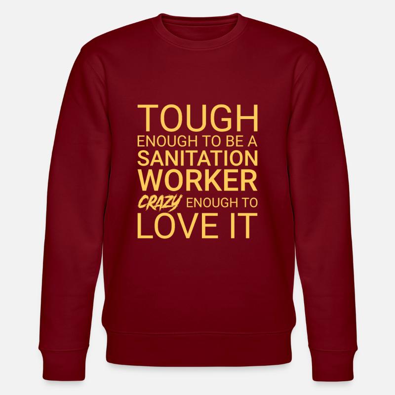 Sanitation worker Crazy - Stanley/Stella Unisex Bio-Sweatshirt CHANGER  - Burgunderrot