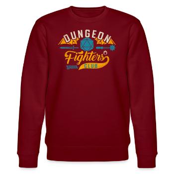 Dungeons And Dragons Dungeon Fighter Club - Stanley/Stella Unisex Bio-Sweatshirt CHANGER  - Burgunderrot - Vorne - Nik (191cm) & Marisol (170cm)
