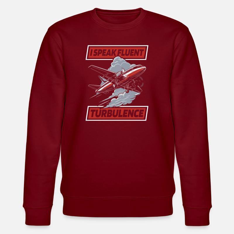 Flugbegleiter Stewardess - Stanley/Stella Unisex Bio-Sweatshirt CHANGER  - Burgunderrot