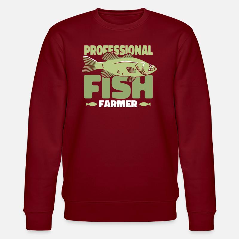Fischzüchter - Stanley/Stella Unisex Bio-Sweatshirt CHANGER  - Burgunderrot