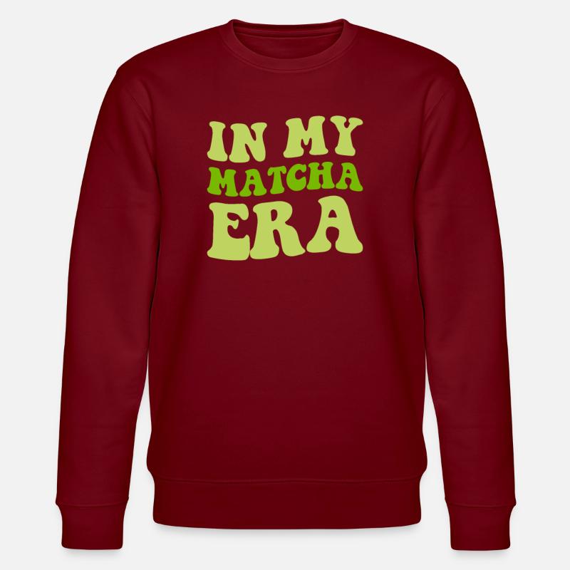 matcha latte, matcha - Stanley/Stella Unisex Bio-Sweatshirt CHANGER - Burgunderrot