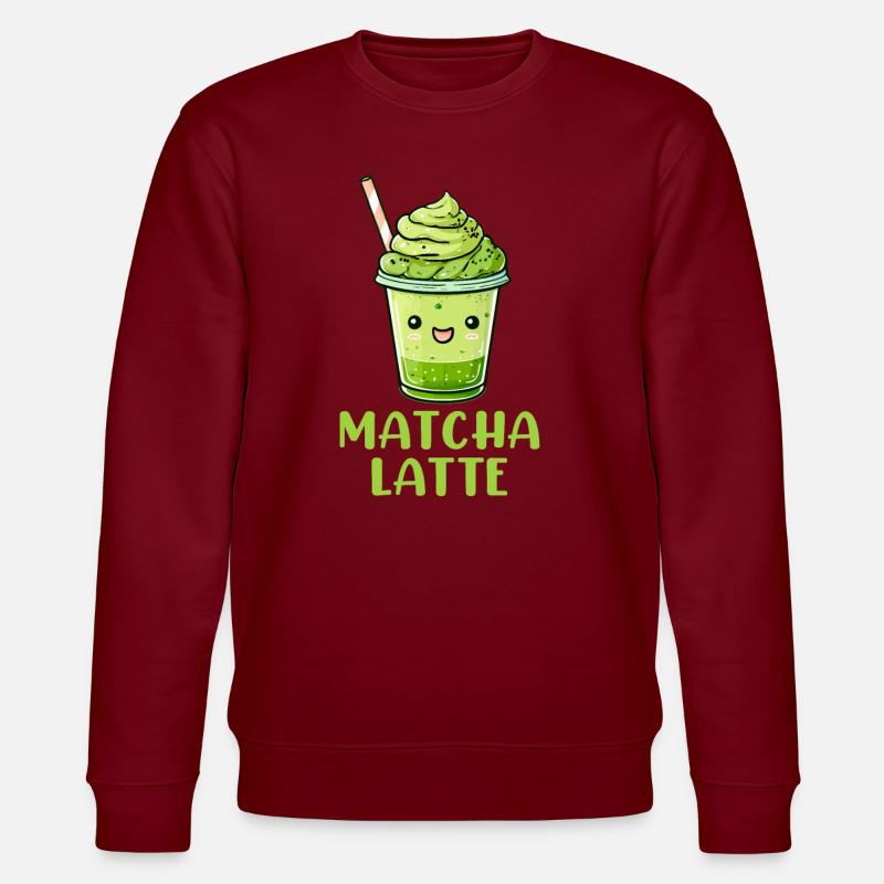 Matchaholic, matcha - Stanley/Stella Unisex Bio-Sweatshirt CHANGER - Burgunderrot