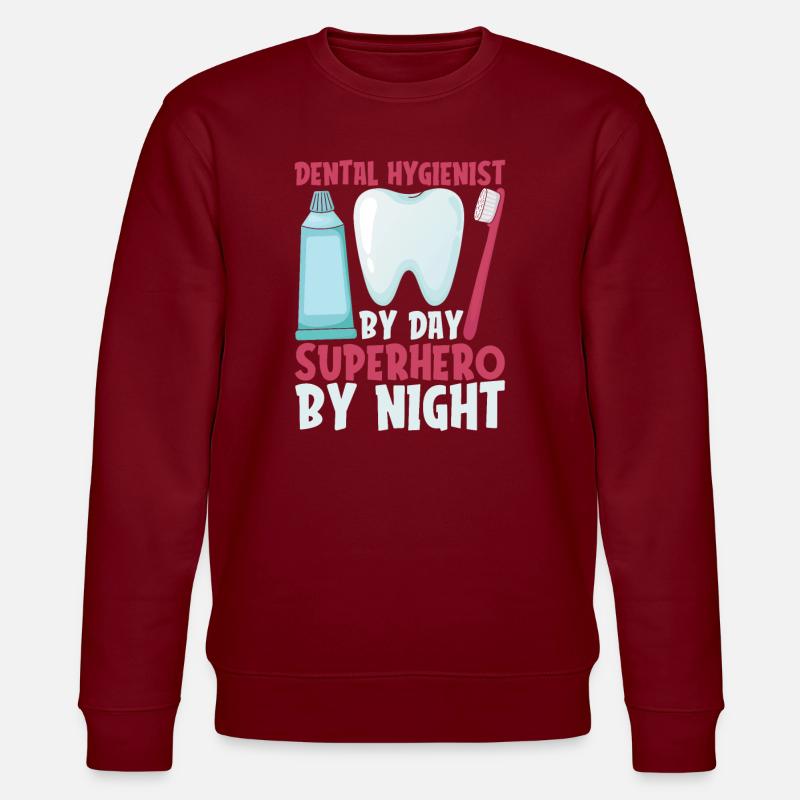 Aide-soignant dentaire - Sweat bio CHANGER Stanley/Stella Unisexe - bordeaux
