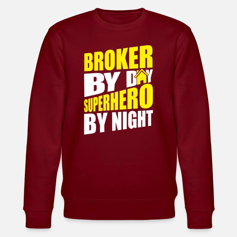 Makler - Stanley/Stella Unisex Bio-Sweatshirt CHANGER  - Burgunderrot