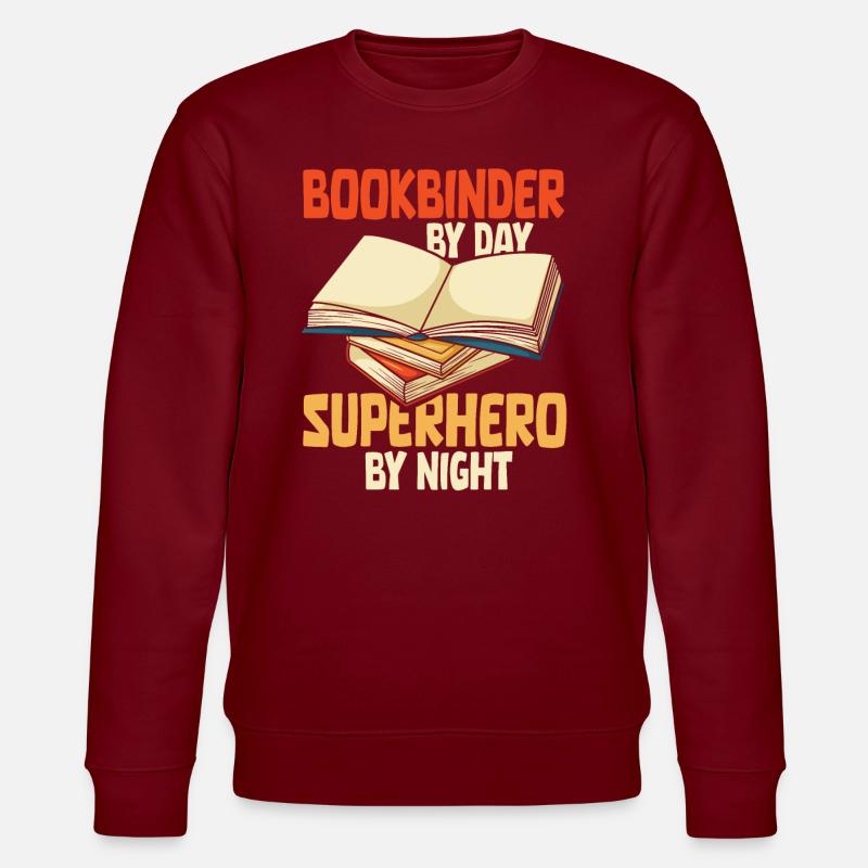 Buchbinder - Stanley/Stella Unisex Bio-Sweatshirt CHANGER  - Burgunderrot