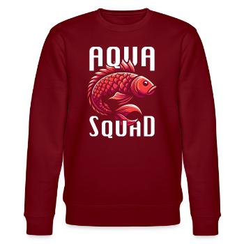 Fish Farmers Cadre - Stanley/Stella CHANGER Unisex Organic Sweatshirt - burgundy - Front - Nik (191cm) & Marisol (170cm)