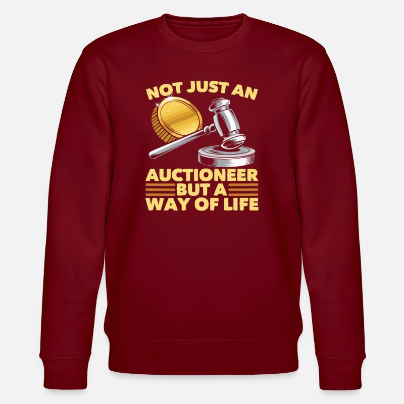 Auktionator - Stanley/Stella Unisex Bio-Sweatshirt CHANGER  - Burgunderrot