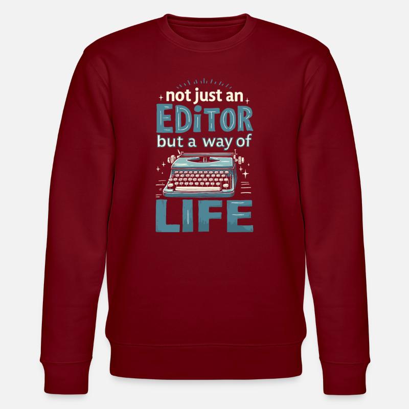 Editor - Stanley/Stella Unisex Bio-Sweatshirt CHANGER  - Burgunderrot