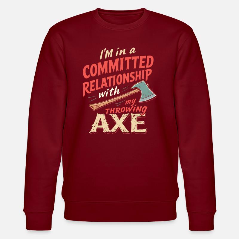 Axtwerfen Axtwerfer - Stanley/Stella Unisex Bio-Sweatshirt CHANGER  - Burgunderrot