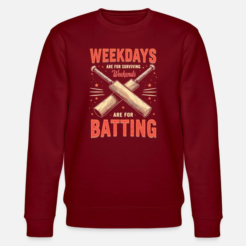 Cricket - Stanley/Stella Unisex Bio-Sweatshirt CHANGER  - Burgunderrot