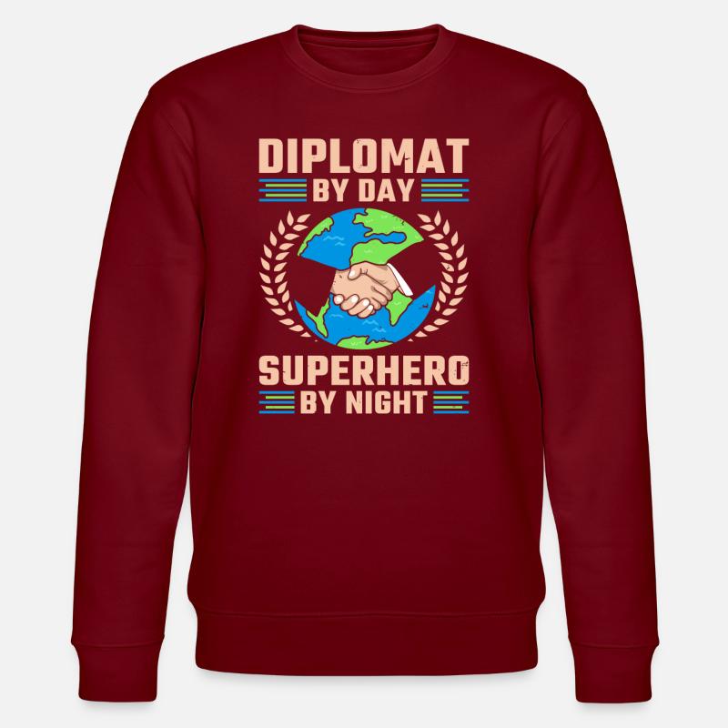 Diplomat - Stanley/Stella Unisex Bio-Sweatshirt CHANGER - Burgunderrot