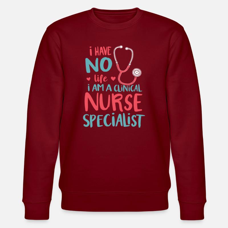 Fachkrankenschwester - Stanley/Stella Unisex Bio-Sweatshirt CHANGER  - Burgunderrot