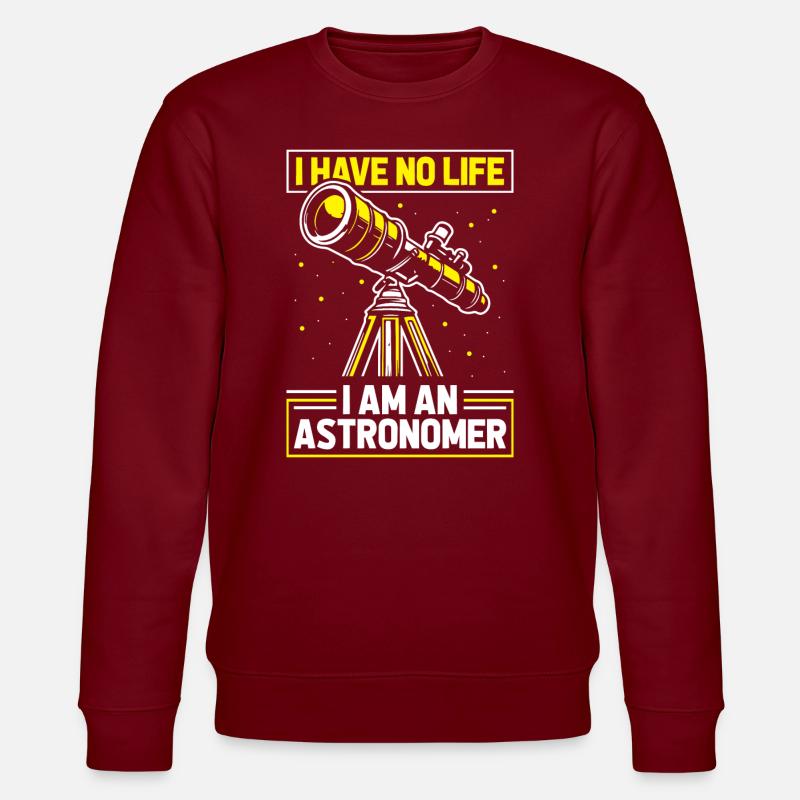 Astronom - Stanley/Stella Unisex Bio-Sweatshirt CHANGER  - Burgunderrot