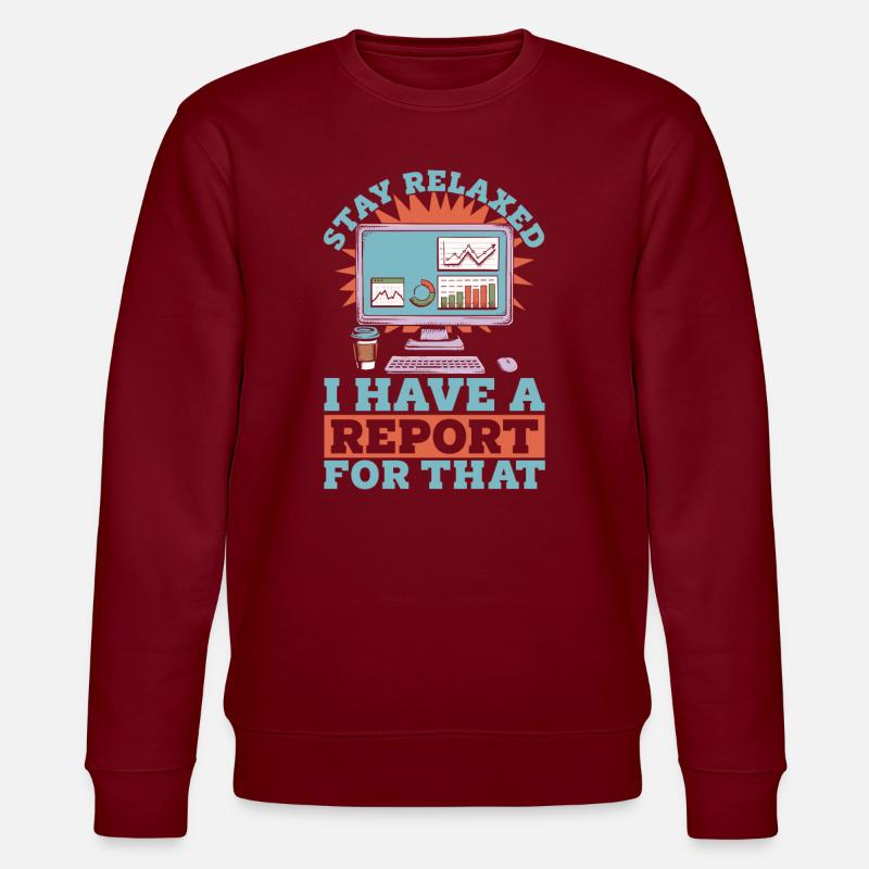 Analyste de marché - Sweat bio CHANGER Stanley/Stella Unisexe - bordeaux