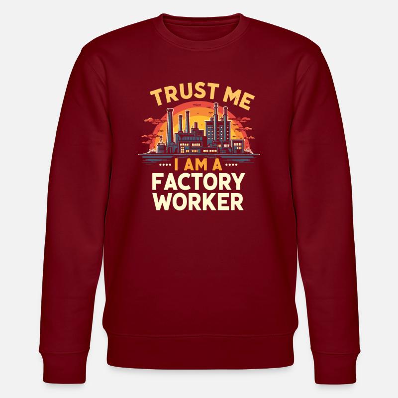 Fabrikarbeiter - Stanley/Stella Unisex Bio-Sweatshirt CHANGER  - Burgunderrot