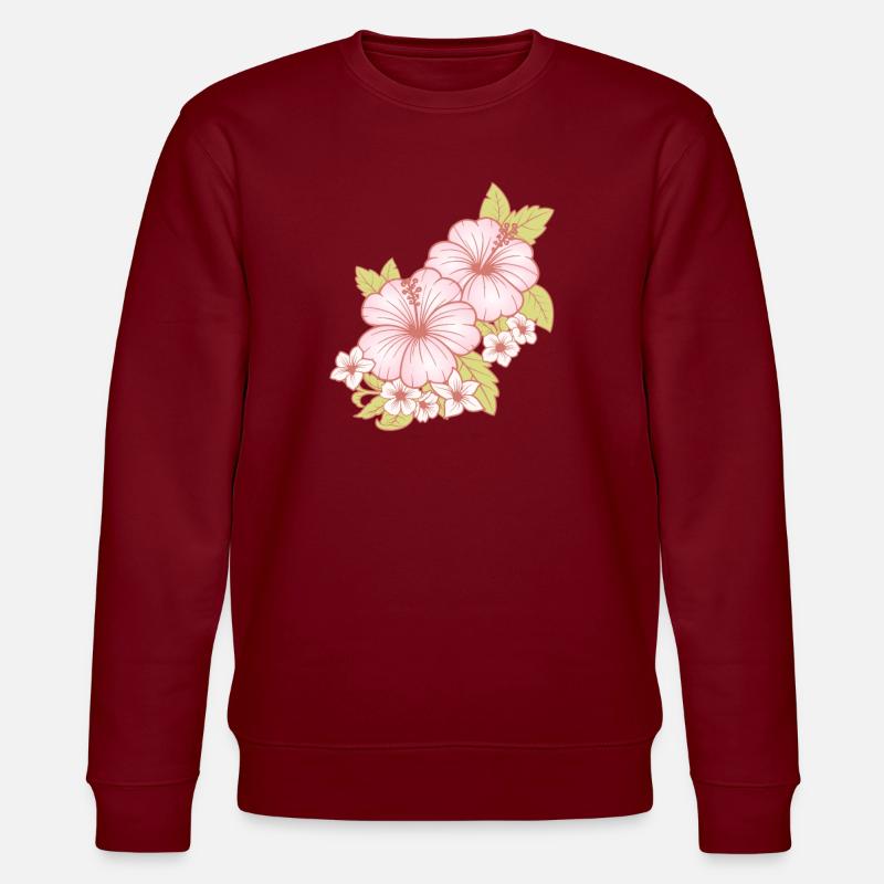 Hawaii Hawaiianisches Mädchen Hibiskusblüte - Stanley/Stella Unisex Bio-Sweatshirt CHANGER - Burgunderrot