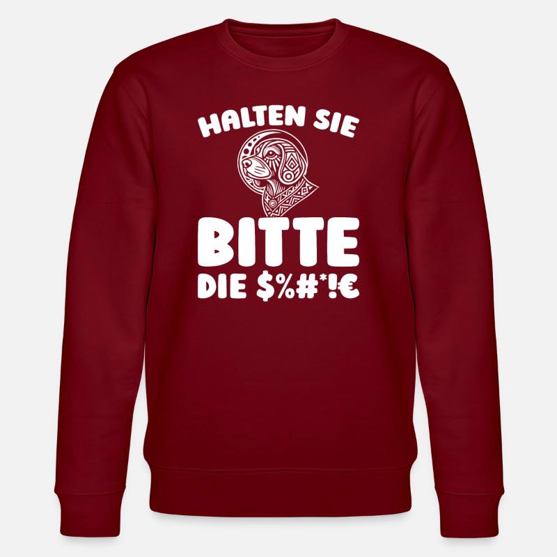 Beagle Please shut up - Stanley/Stella CHANGER Unisex Organic Sweatshirt - burgundy