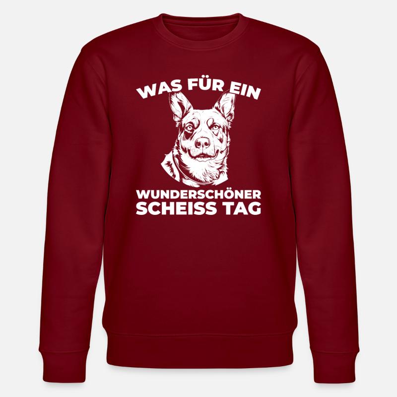 Australian Cattle Dog - Stanley/Stella CHANGER Unisex Organic Sweatshirt - burgundy