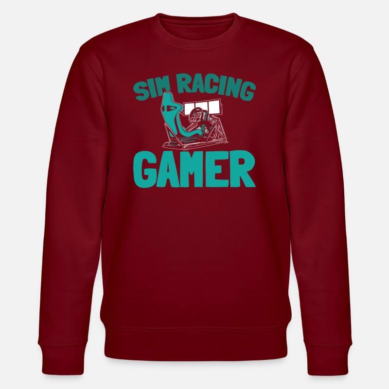 Sim Racing - Stanley/Stella CHANGER Unisex Organic Sweatshirt - burgundy