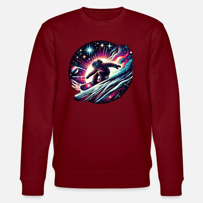 Aventure en snowboard dans l’espace - Sweat bio CHANGER Stanley/Stella Unisexe - bordeaux