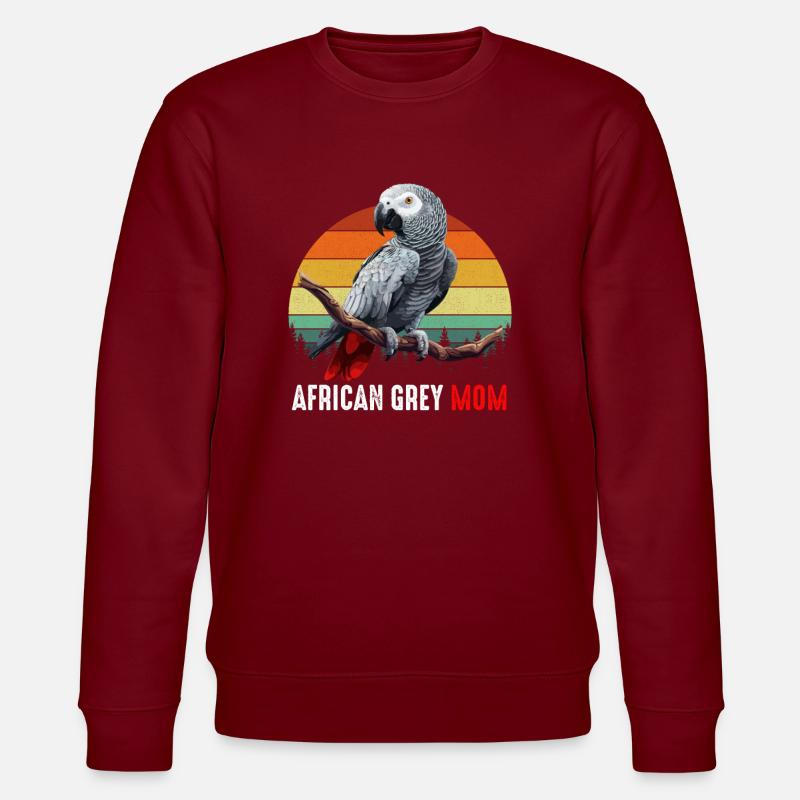 african grey parrot - Stanley/Stella Unisex Bio-Sweatshirt CHANGER - Burgunderrot