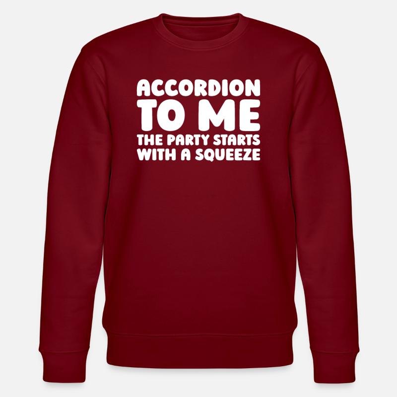 Akkordeon - Stanley/Stella Unisex Bio-Sweatshirt CHANGER  - Burgunderrot